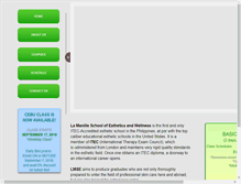 Tablet Screenshot of lamanilleschoolofesthetics.com